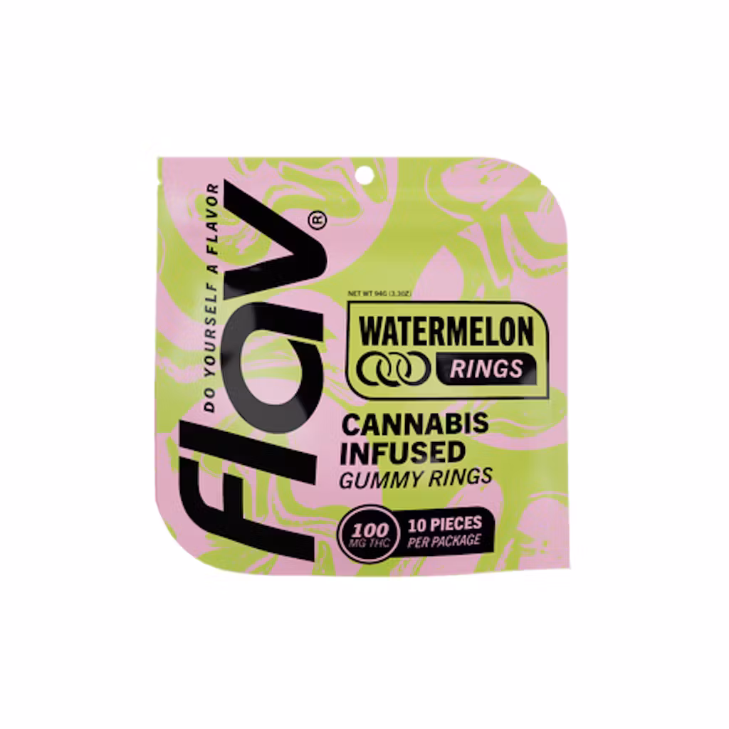 GUMMIES - FLAV - WATERMELON RINGS (H) - 100MG