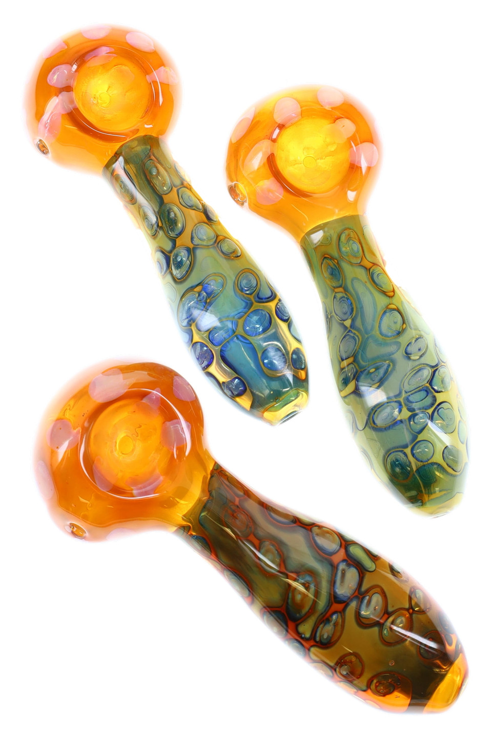 SPS - 5" GOLD FUMED BUBBLE FRIT PIPE 