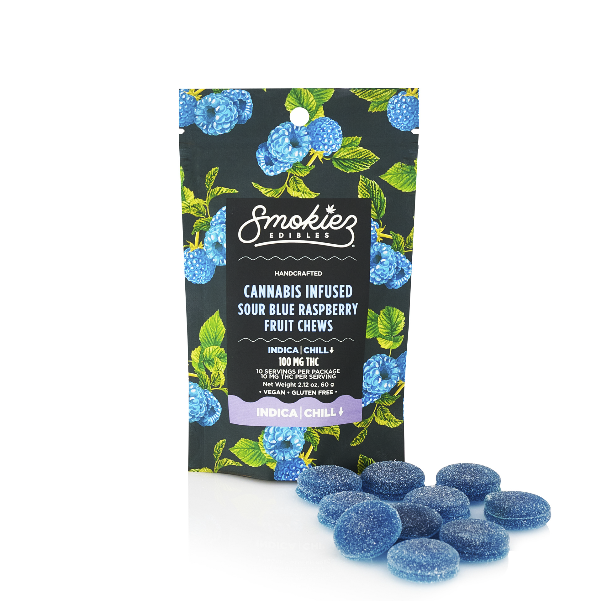 GUMMY - SMOKIEZ - SOUR BLUE RASPBERRY (I) - 100MG