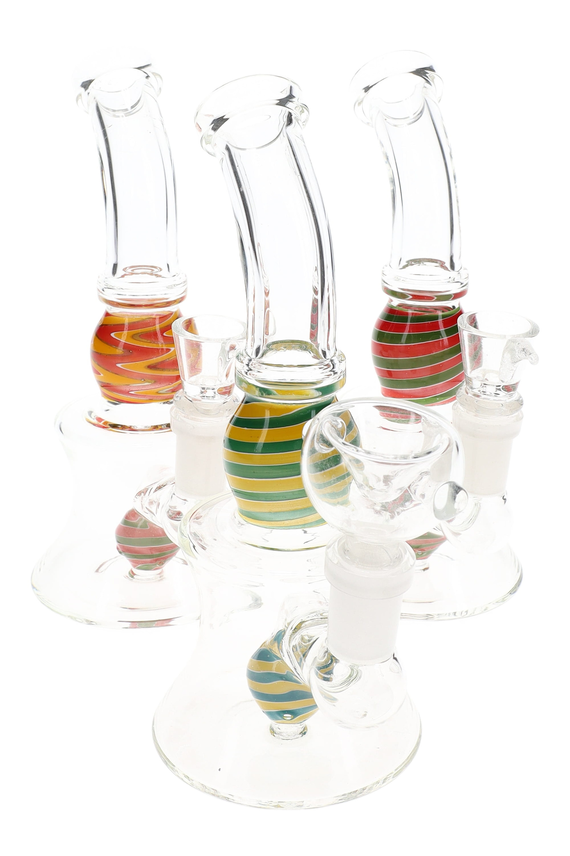 SPS - SMALL REVERSE STRIPED GOG STEMLESS WATERPIPE W PERC