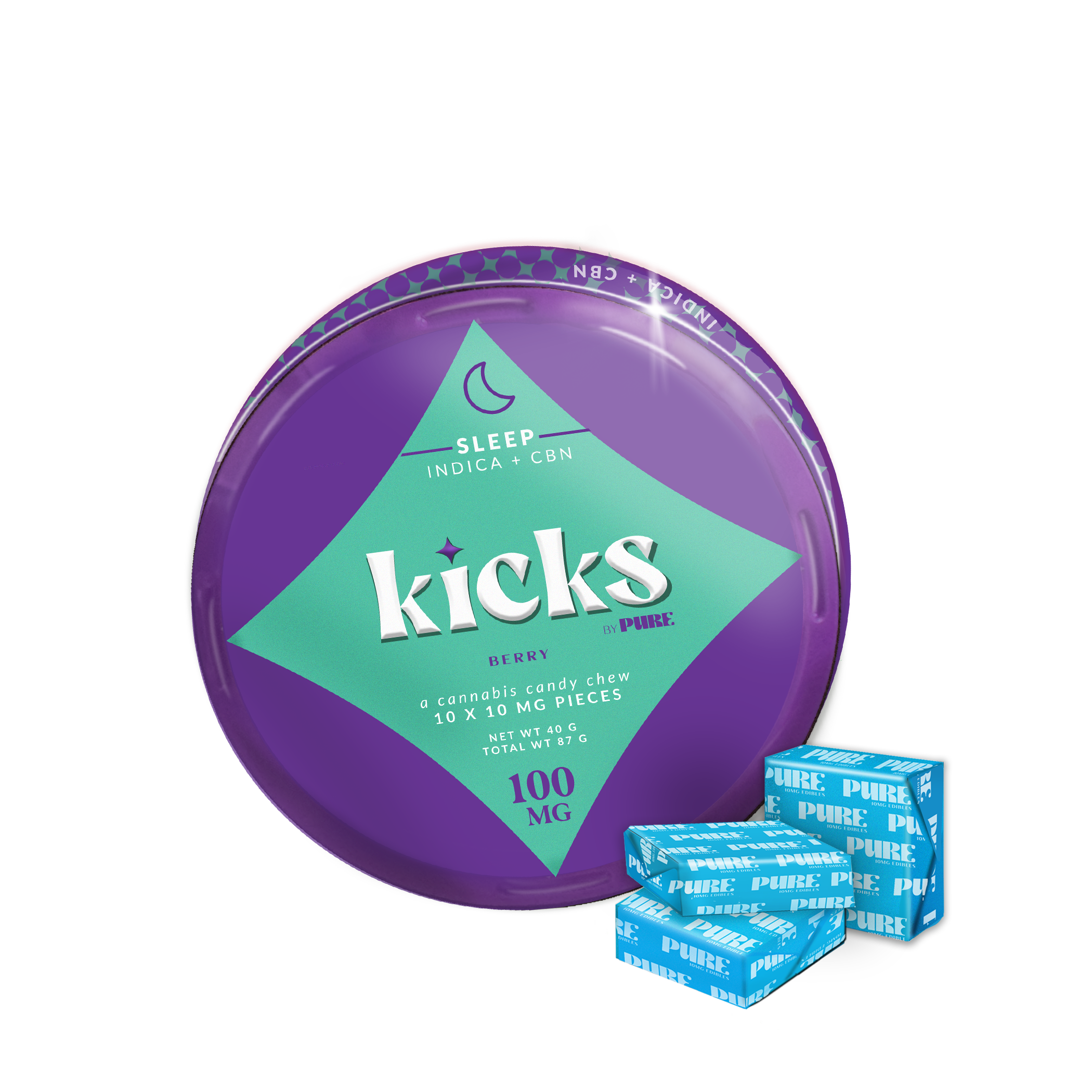 PURE - KICKS SLEEP 2:1 (THC:CBN) - 100MG