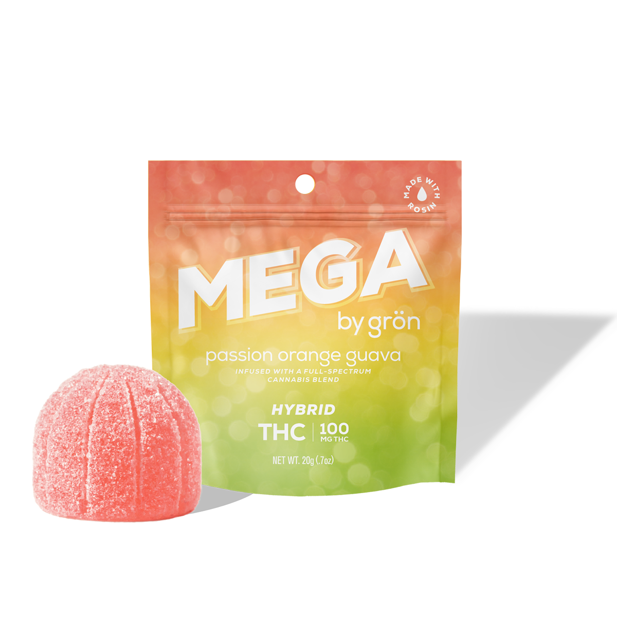 GUMMY - GRON - PASSION ORANGE GUAVA MEGA PEARL (H) - 100MG