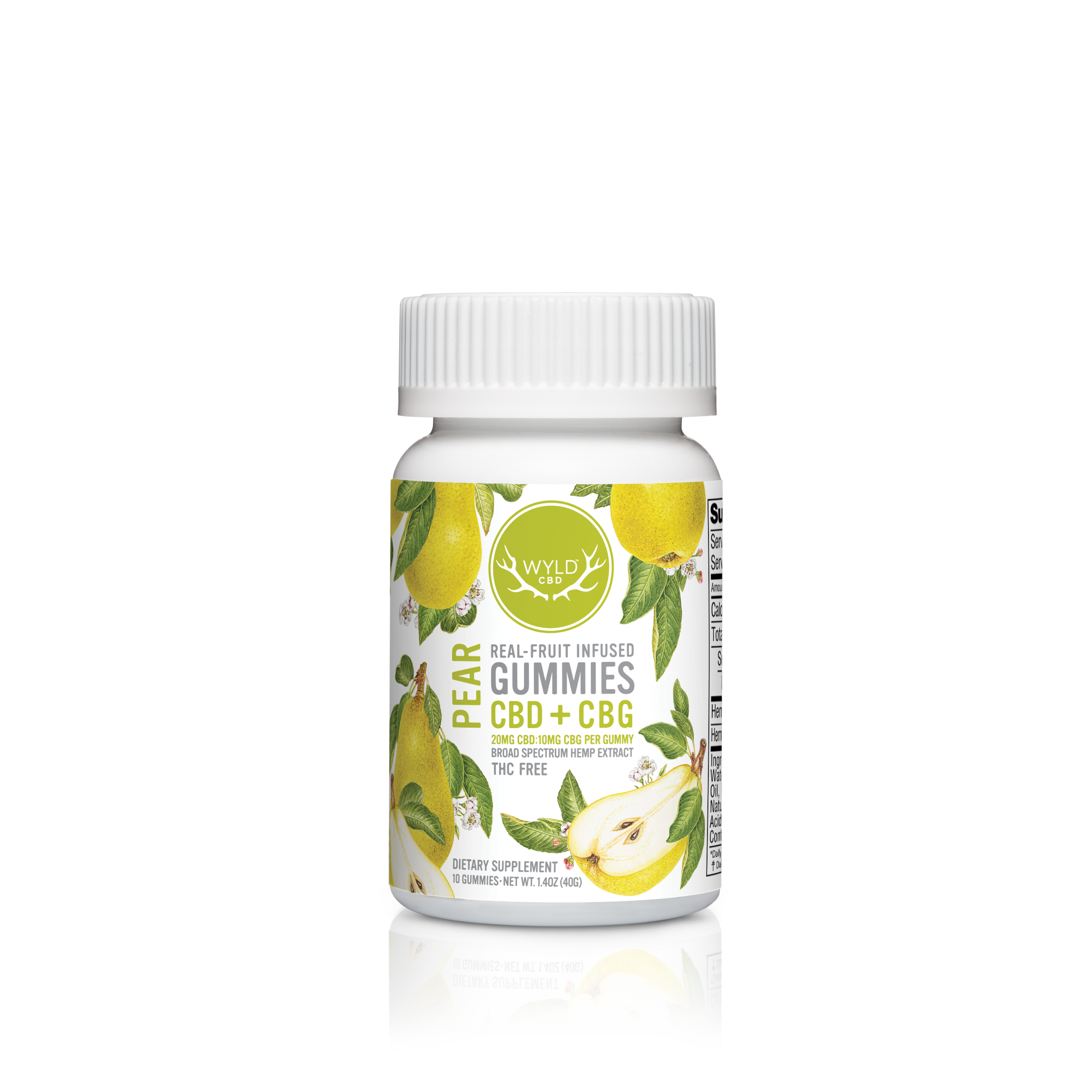 CBD GUMMY - WYLD - PEAR - 200MG CBD: 100MG CBG