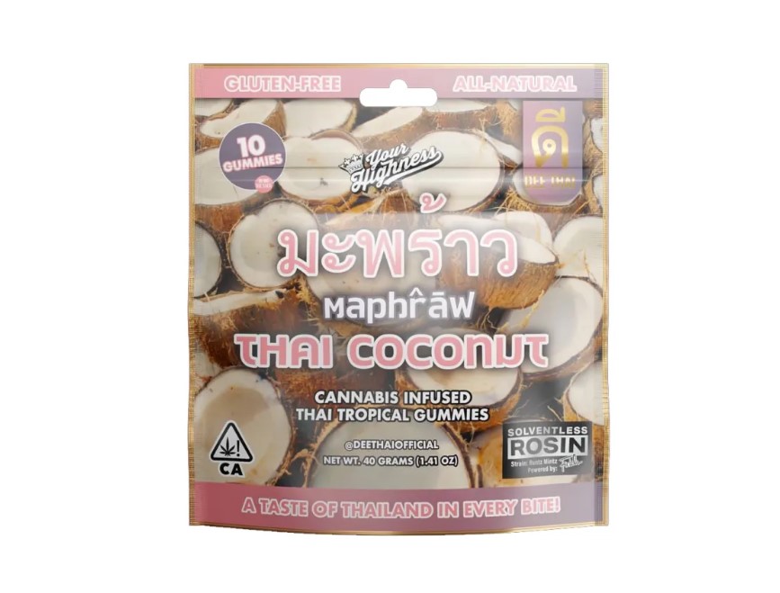 THAI COCONUT-HASH ROSIN GUMMY-10PK-(100MG THC)-H