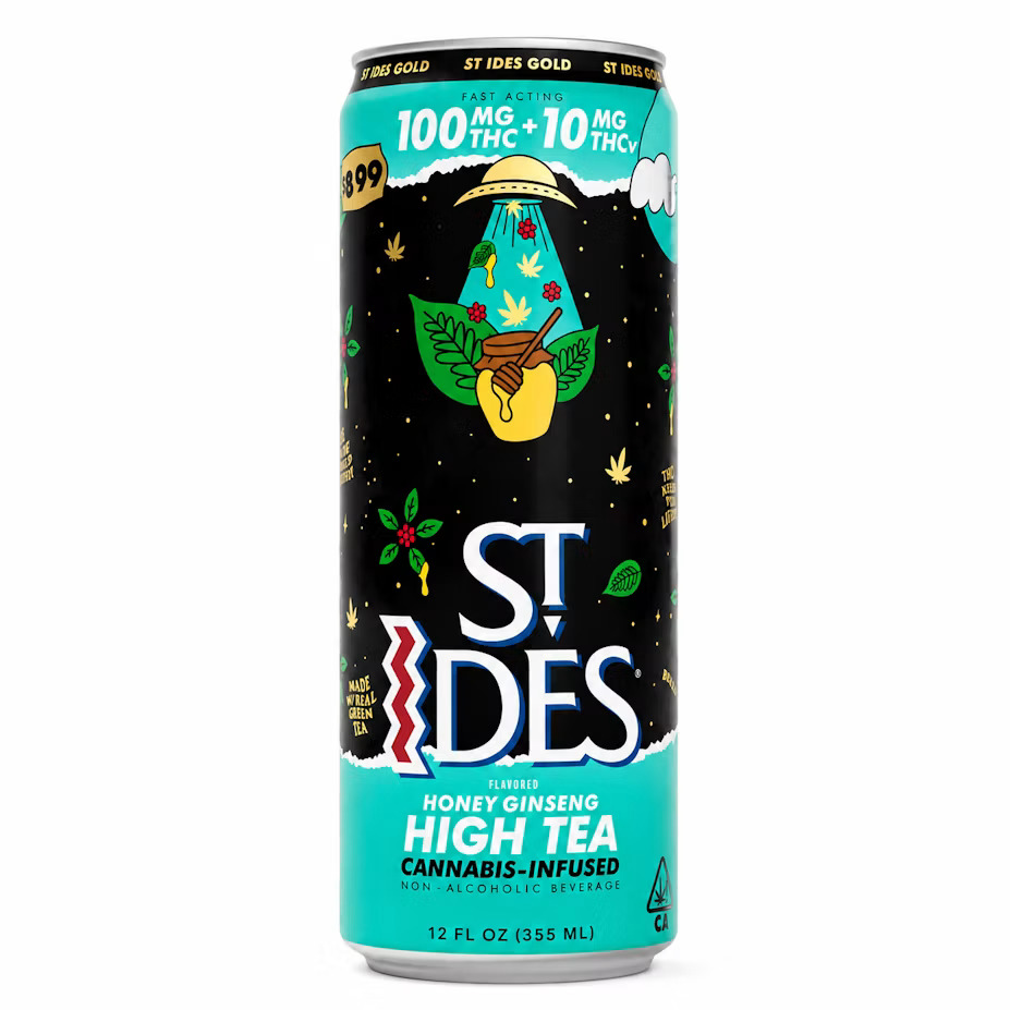 Honey Ginseng Green Tea 100mg + 20mg CBG + 10mg THCv Infused High Tea 12oz