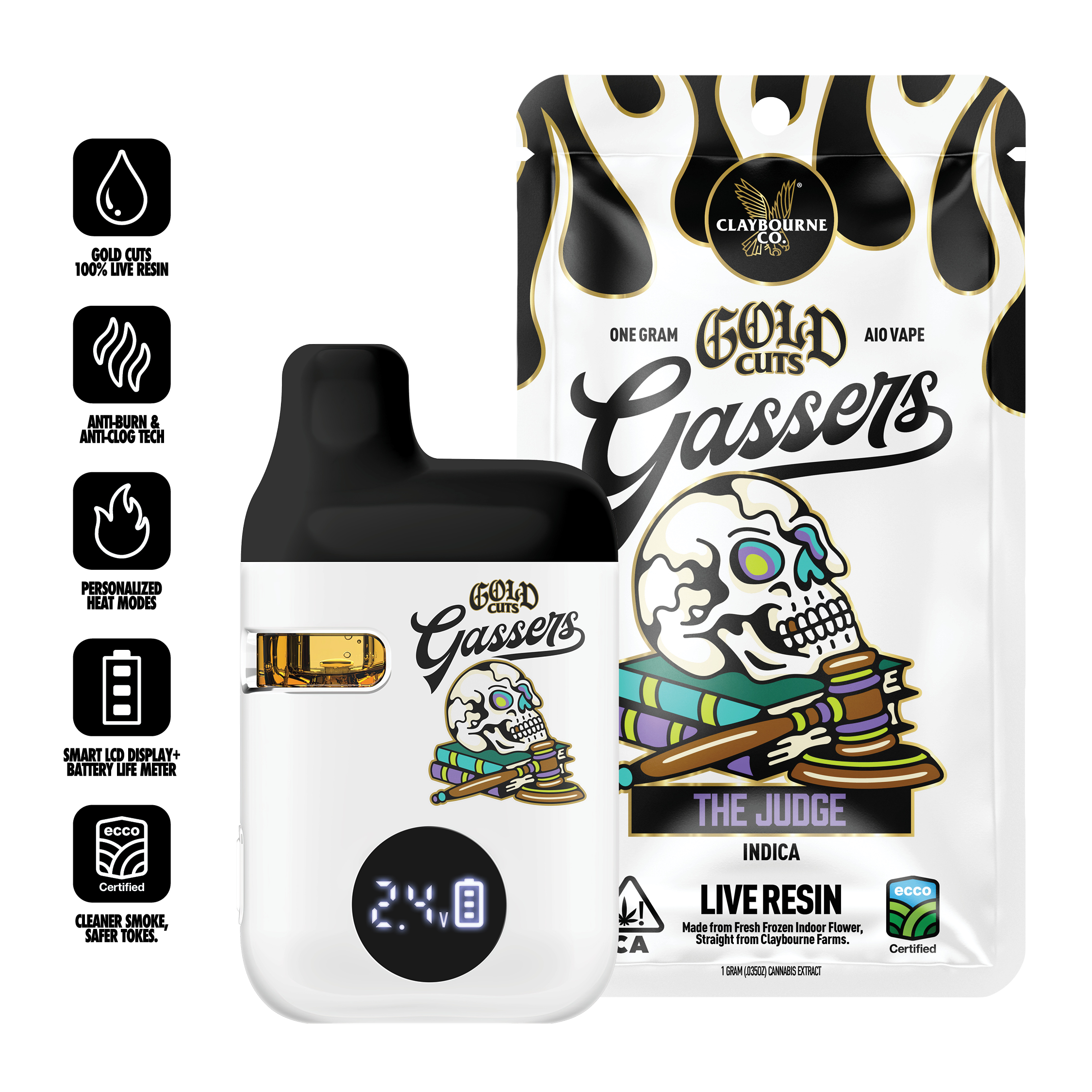 The Judge 1g Gold Cuts All-in-One Vape