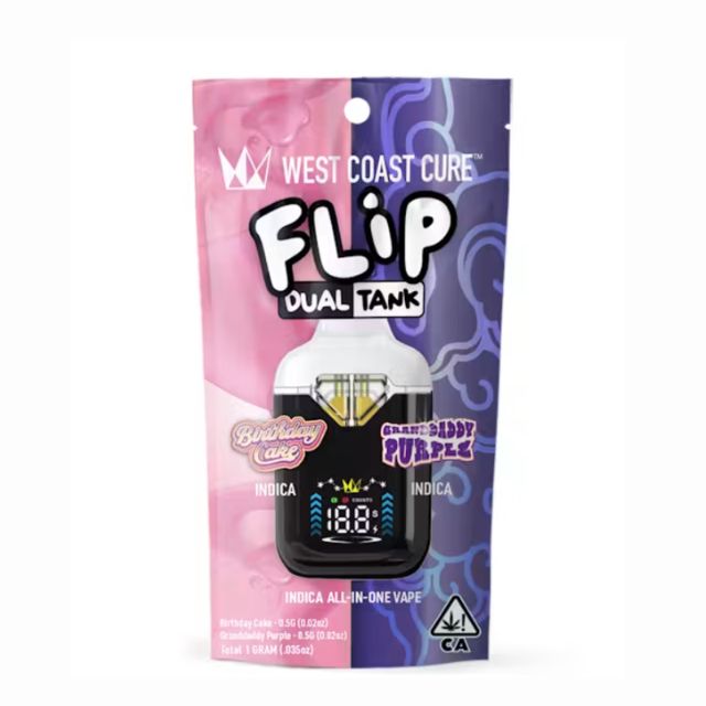 Birthday Cake x Granddaddy Purple 1g Flip CUREbar All-in-One Vape