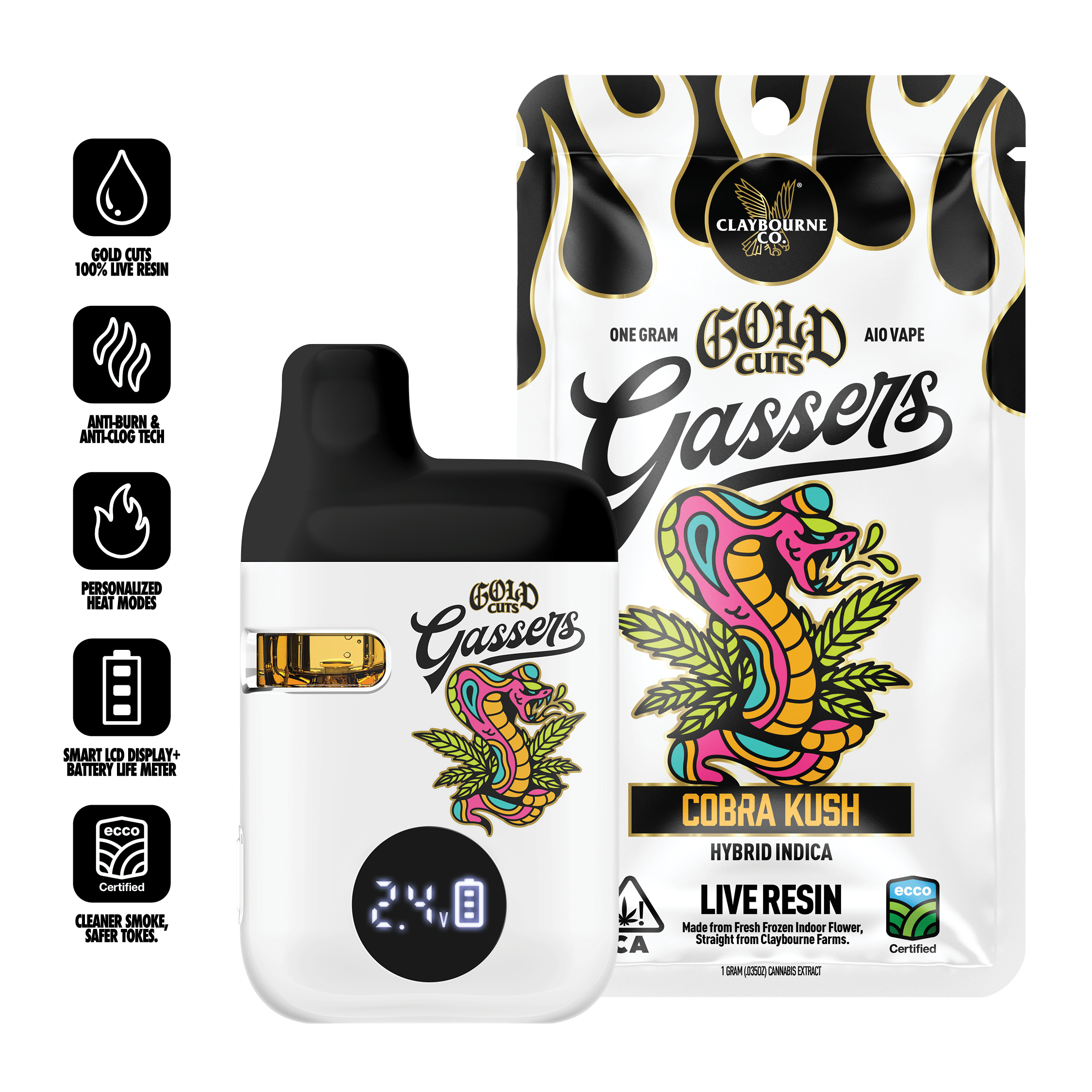 Cobra Kush 1g Gold Cuts All-in-One Vape
