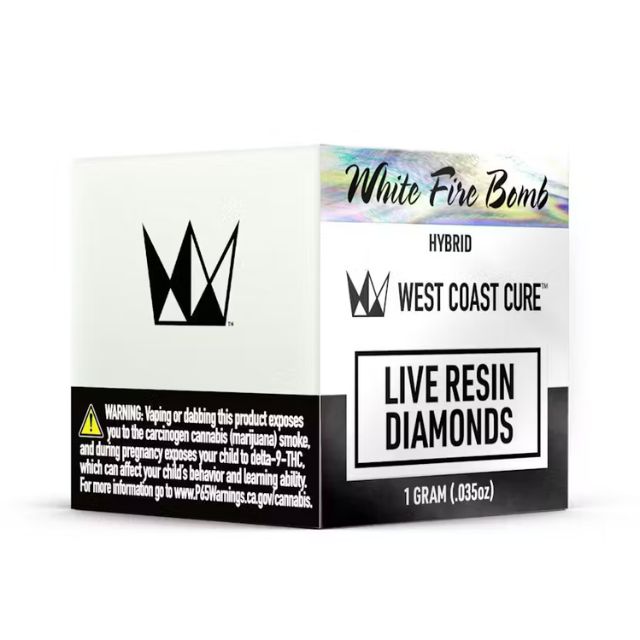 White Fire Bomb 1g Live Resin Diamonds