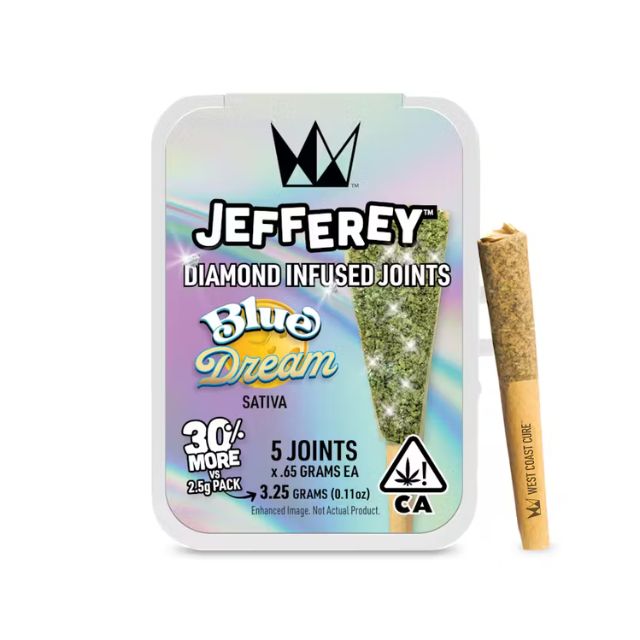 Blue Dream  (.65g x 5) 3.25g  Jefferey Infused Prerolls