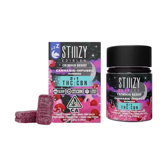 Crimson Berry 2:1 THC:CBN 10 Pack Gummies