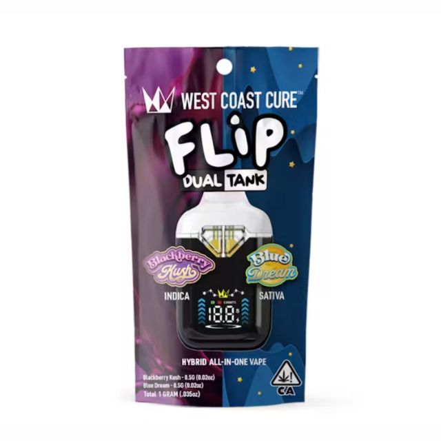 Blackberry Kush x Blue Dream 1g Flip CUREbar All-in-One Vape
