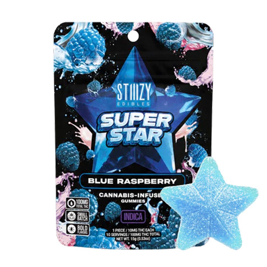 Blue Raspberry 100mg Star Gummies