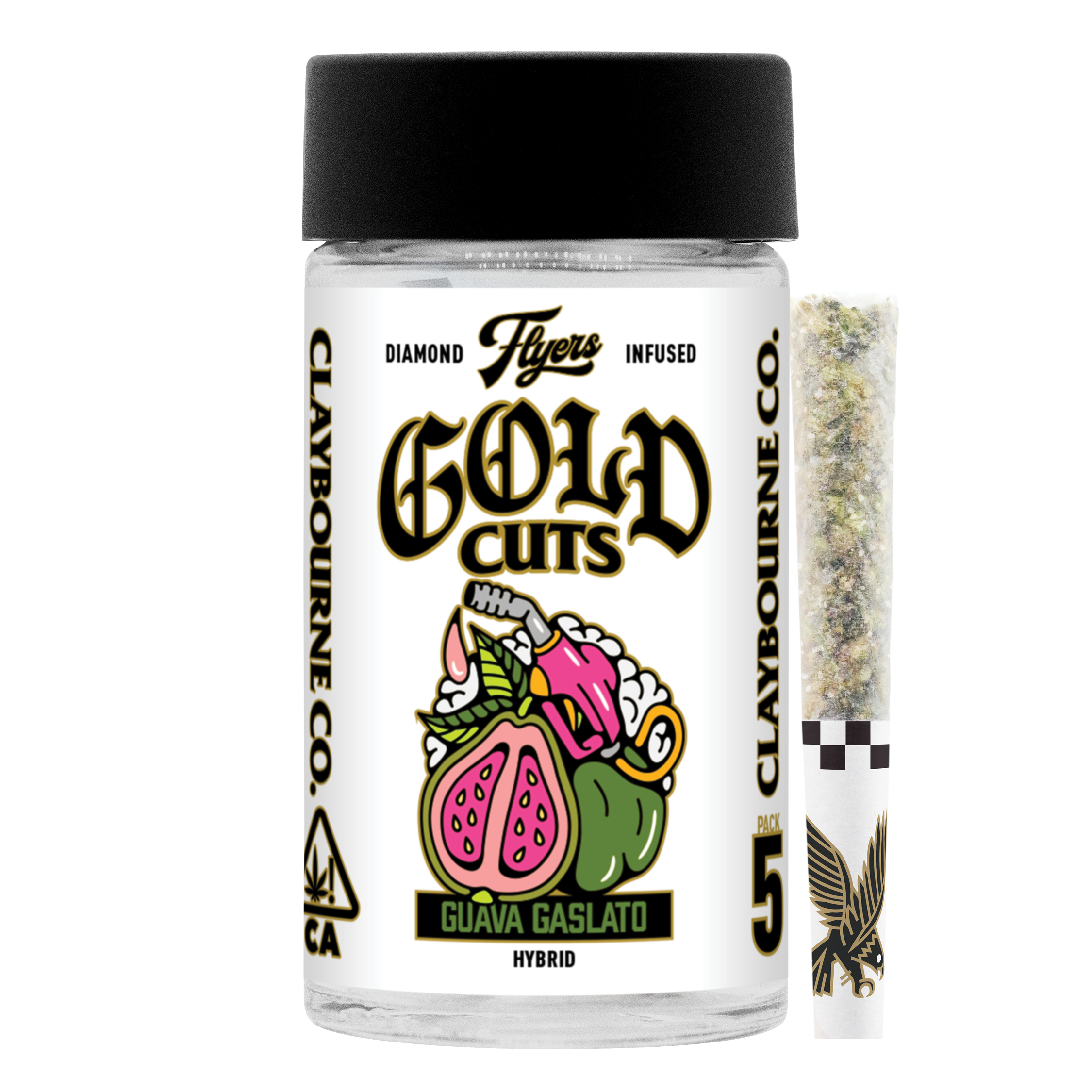 Guava Gaslato (0.5g x 5) 2.5g Diamond Infused Prerolls