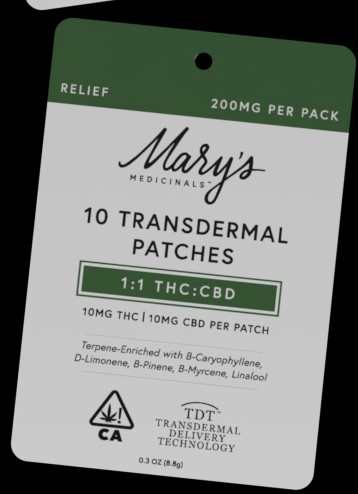 RELIEF 1:1 CBD/THC (100MG) 10PK TRANSDERMAL PATCH