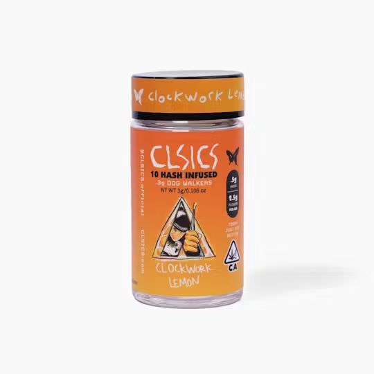 CLOCKWORK LEMON ROSIN PREROLLS 10PK [S] - 3G INFUSED - CLSICS