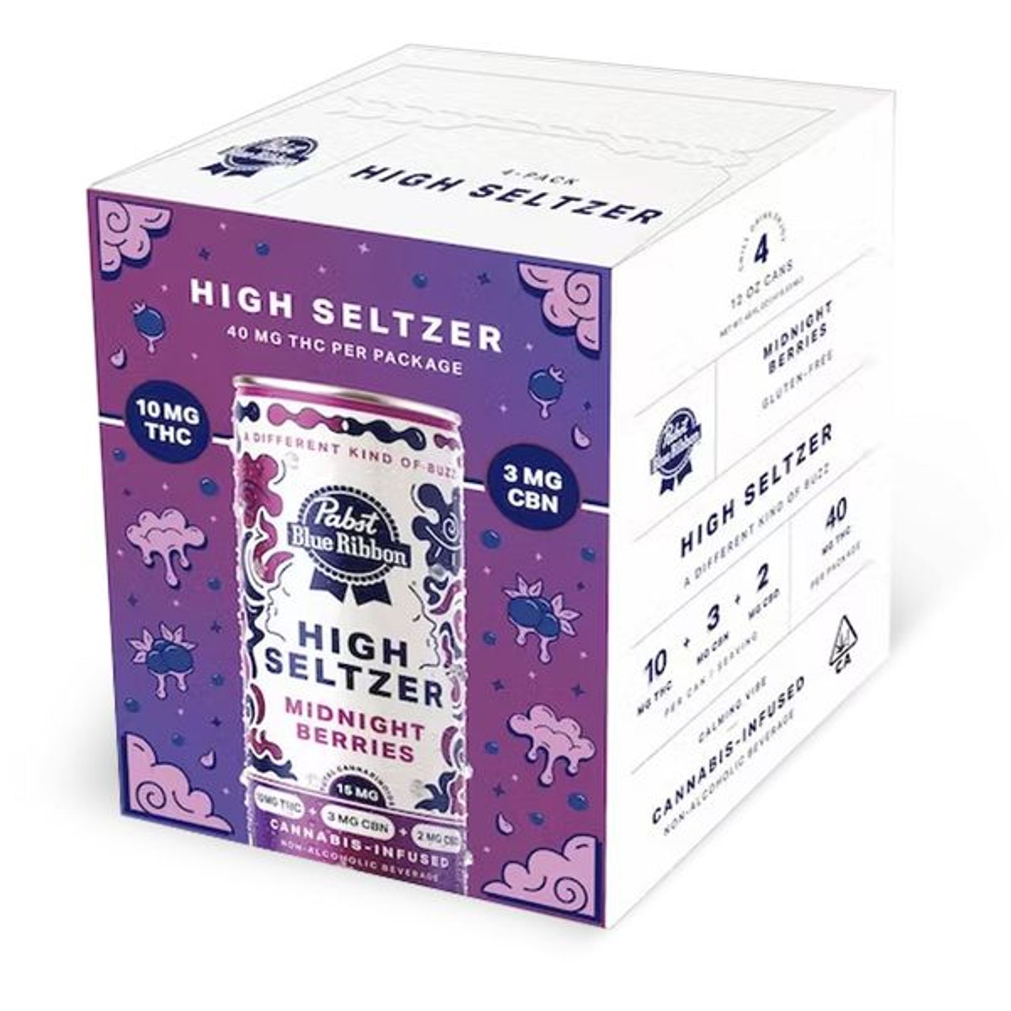 Midnight Berries High Seltzer 4pk (10mg) [H]