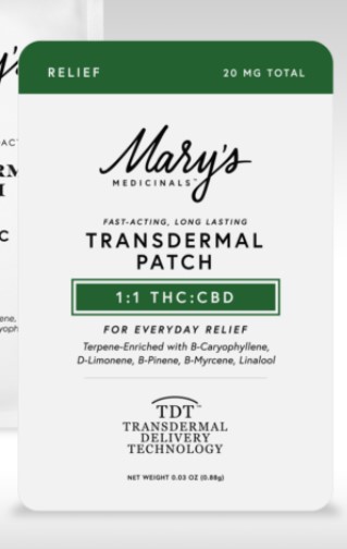 RELIEF 1:1 CBD/THC (10MG) SINGLE TRANSDERMAL PATCH