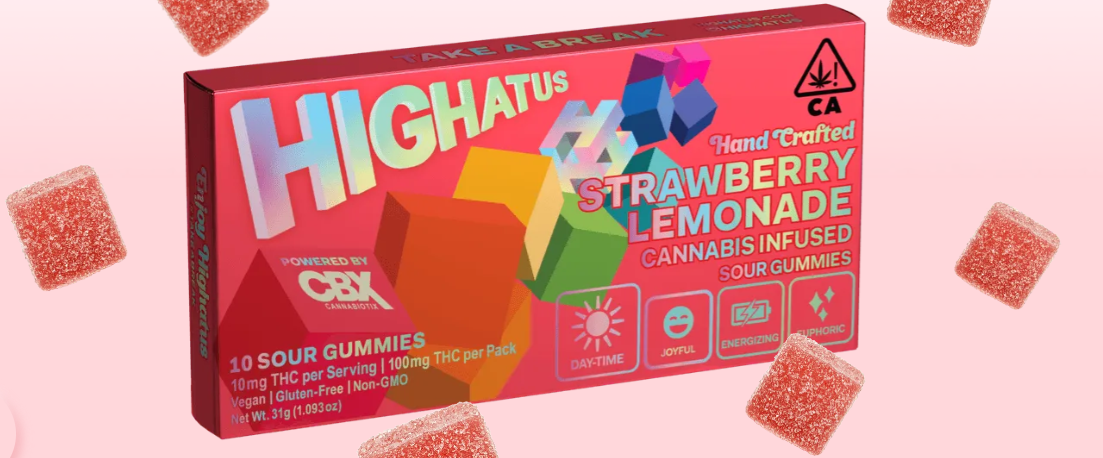 STRAWBERRY LEMONADE SOUR GUMMIES 10PC (100MG) [S]