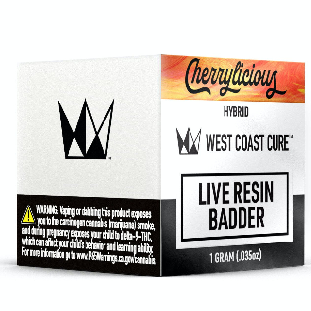 CHERRYLICIOUS - LIVE RESIN [H] - 1G BADDER - WEST COAST CURE