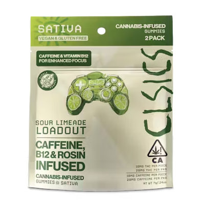 SOUR LIMEADE LOADOUT [S] - 2 PIECE (20MG) SOLVENTLESS INFUSED GUNNY
