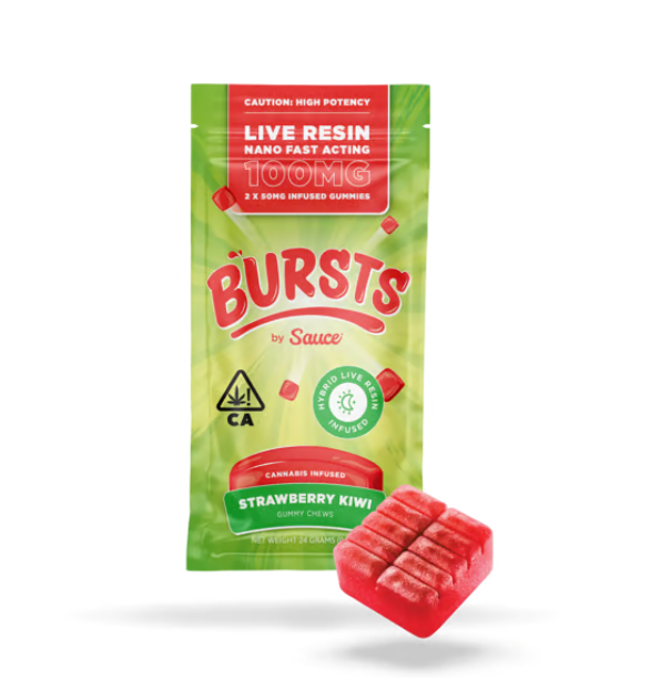 STRAWBERRY KIWI [H] - 100MG/2PK LIVE RESIN GUMMY