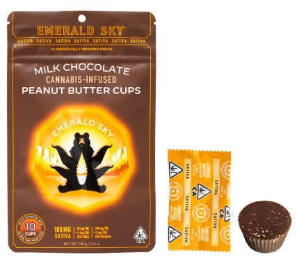 PEANUT BUTTER CUPS (100MG) [S] MILK CHOCOLATE 10PK
