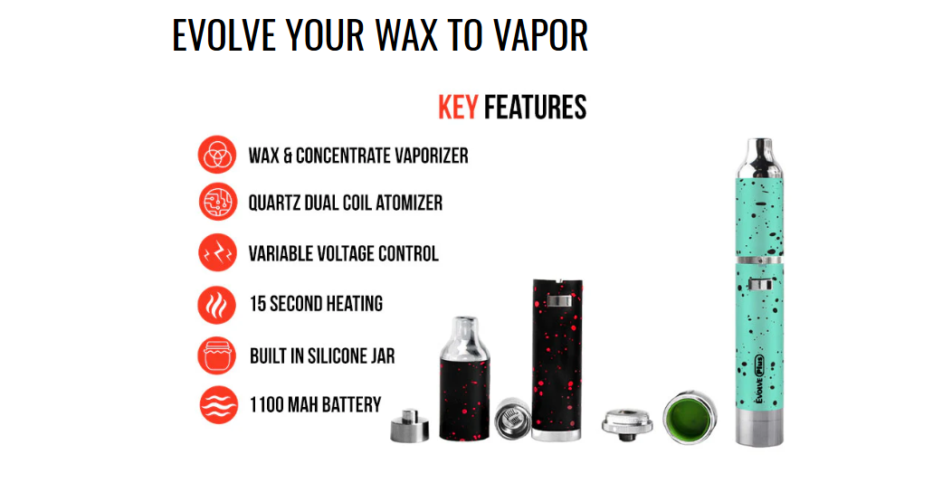 EVOLVE PLUS CONCENTRATE VAPORIZER BY WULF MODS (BLACK RED SPATTER)