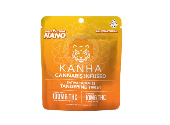 TANGERINE TWIST NANO GUMMIES 10PC (100MG) [S]