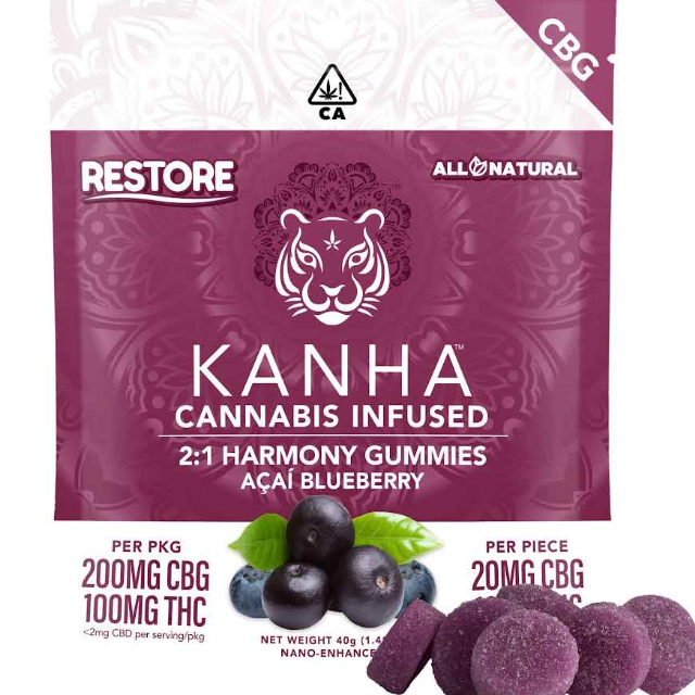 ACAI BLUEBERRY GUMMIES CBG 10PC (2:1) [H]