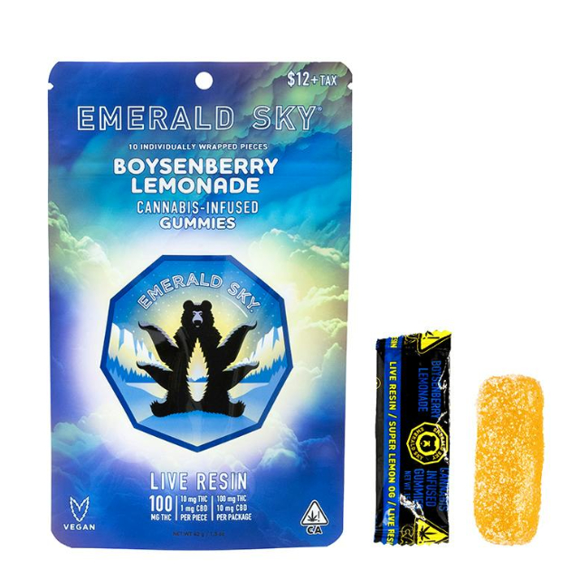 100MG/10PC - BOYSENBERRY LEMONADE GUMMIES [H] LIVE RESIN