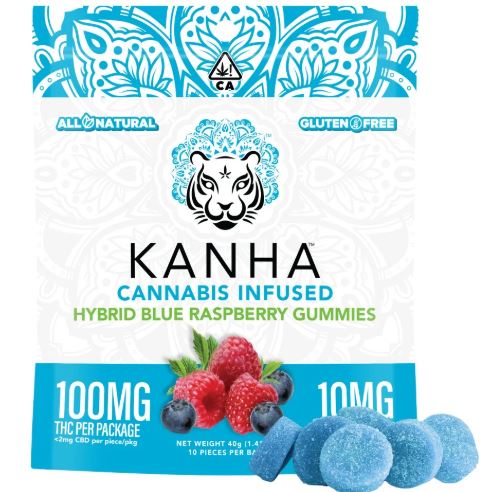 BLUE RASPBERRY GUMMIES 10PC (100MG) [H]