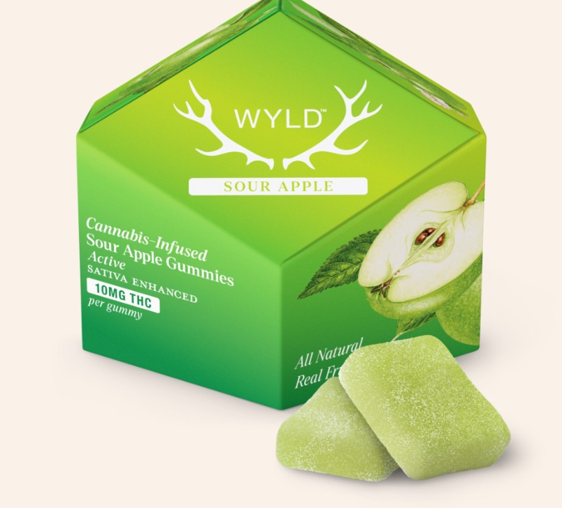 SOUR APPLE [S] - 100MG GUMMIES 10PC - WYLD