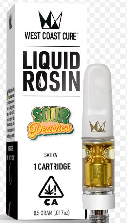SOUR PEACHES [S] - 510 THREAD - 0.5G - LIQUID ROSIN CARTRIDGE