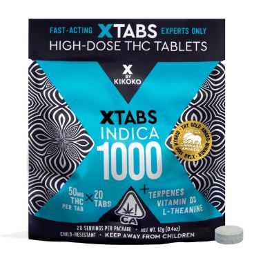 XTABS INDICA 20PK (1000MG)