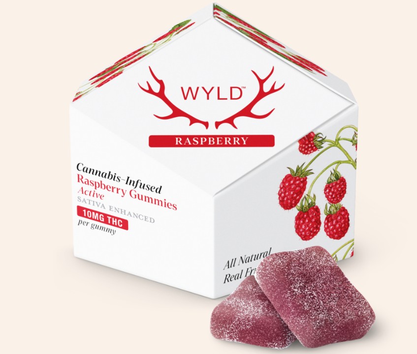 RASPBERRY [S] - 100MG GUMMIES 10PC - WYLD