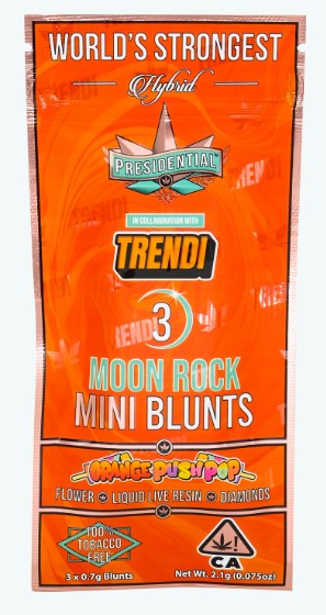 ORANGE PUSH-POP MINI BLUNTS [H] - 2.1G INFUSED - PRESIDENTIAL