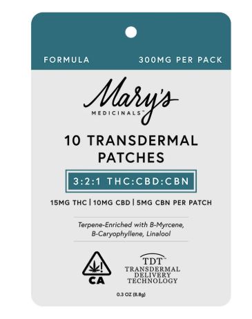 10PK - FORMULA (3:2:1) TRANSDERMAL PATCH (THC:CBD:CBN)