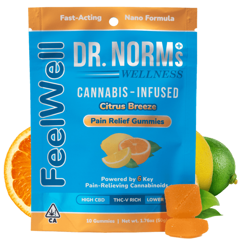 CITRUS BREEZE FEELWELL GUMMIES 10PC (50MG) CBD THCV CBG