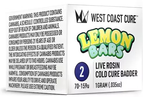T2- LEMON BARS [H] LIVE ROSIN BADDER (1G)