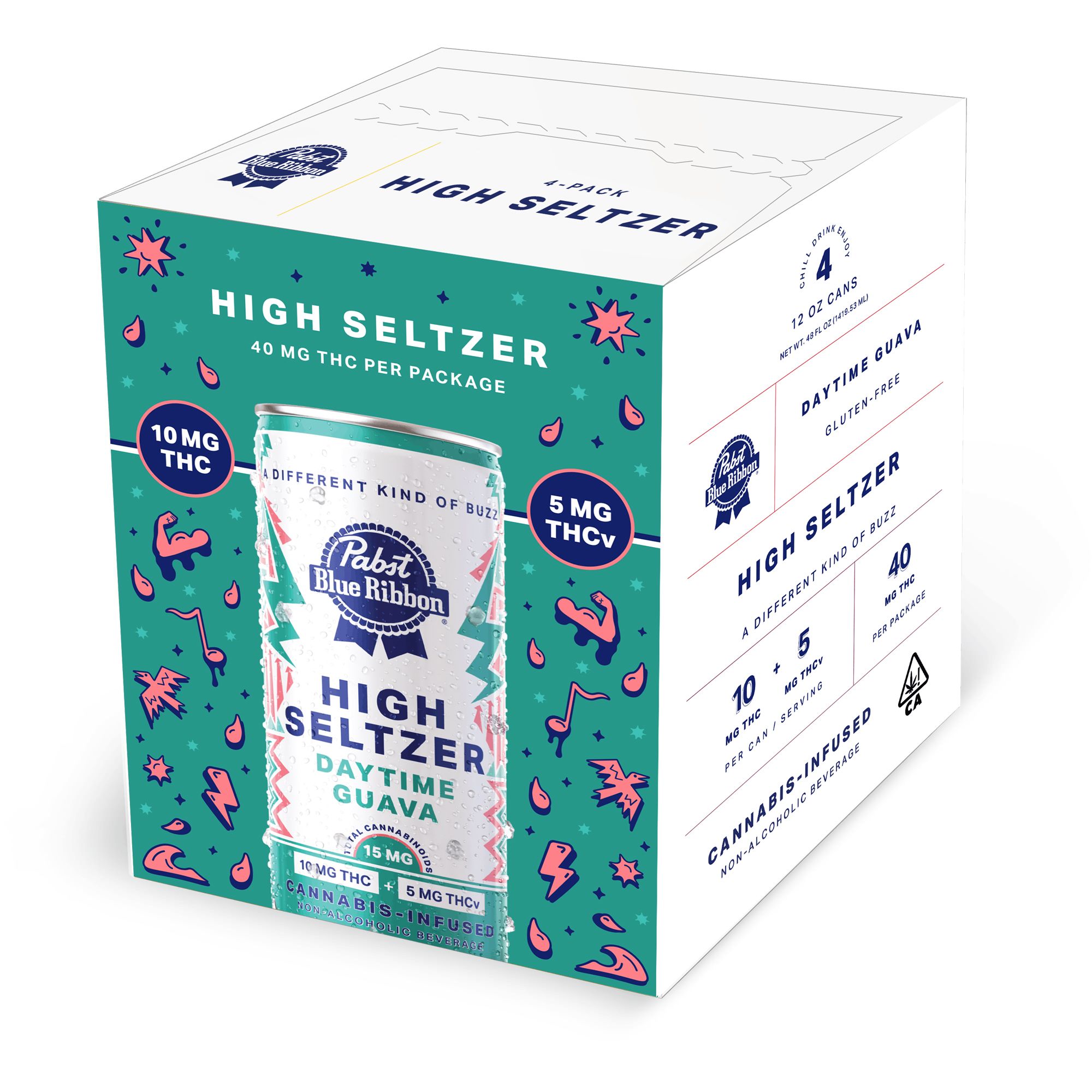DAYTIME GUAVA HIGH SELTZER 4PK (10MG) [H]