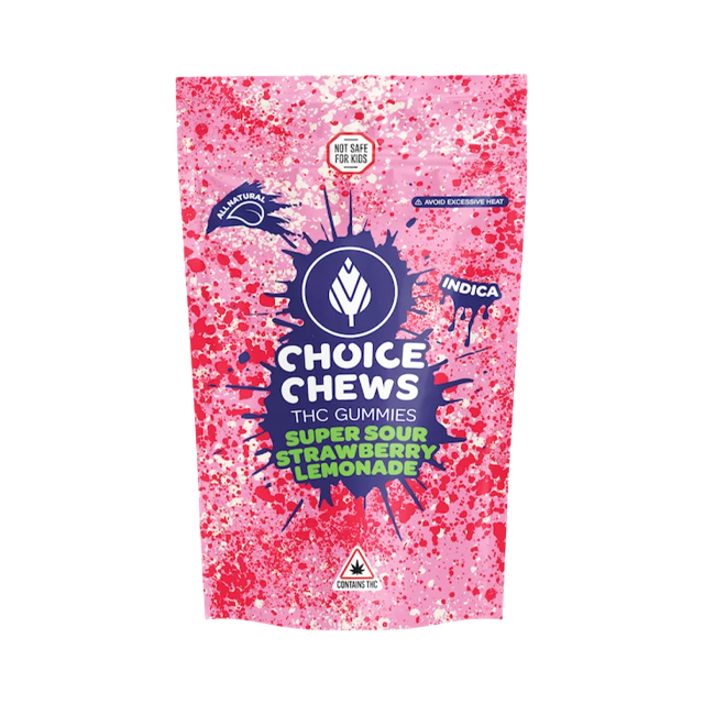 CHOICE | SUPER SOUR STRAWBERRY LEMONADE | GUMMIES | 100MG – Premium ...