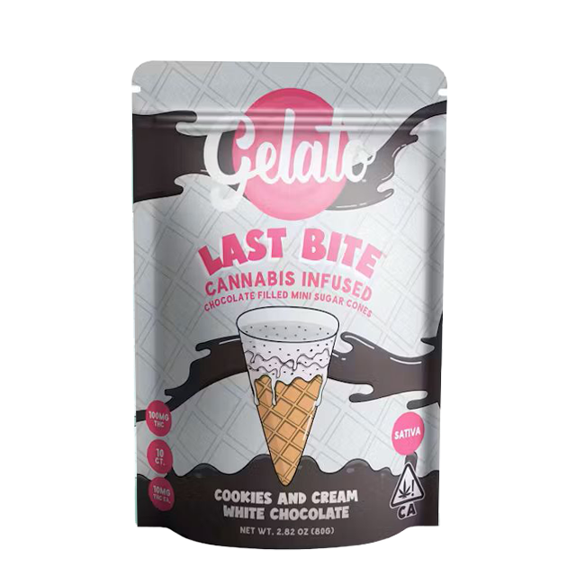 COOKIES AND CREAM WHITE CHOCOLATE LAST BITE CONES200MG