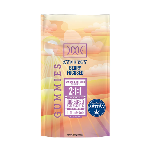 SYNERGY BERRY FOCUSED 2:1:1 CBG:CBD:THC GUMMIES | 100MG