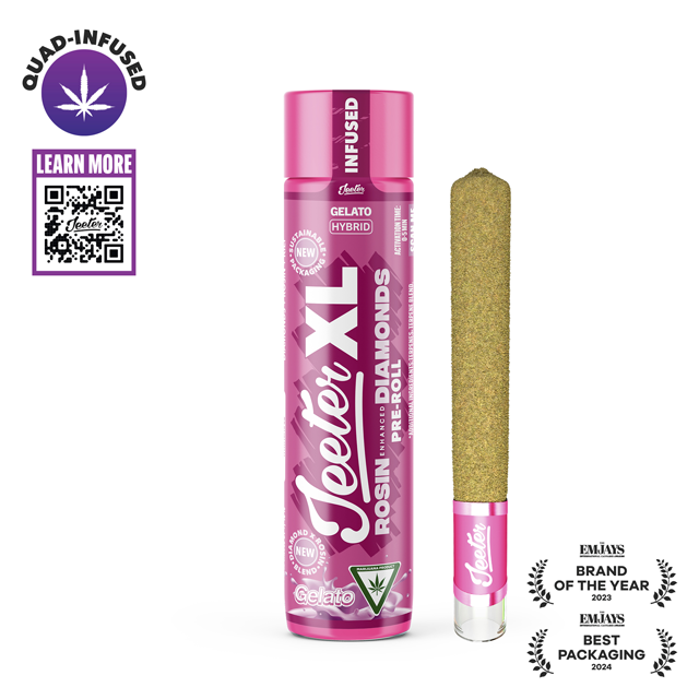 GELATO ROSIN & DIAMOND INFUSED JEETER XL | PREROLL | 2G