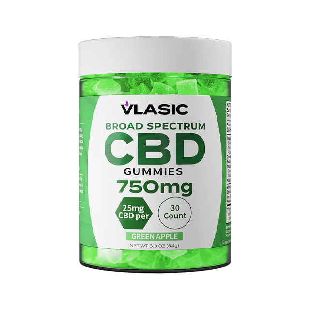 CBD BROAD SPECTRUM GREEN APPLE GUMMIES | 750MG