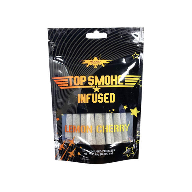 TOP SMOKE | LEMON CHERRY INFUSED 15PK 1G | PREROLLS | 15G – Premium ...