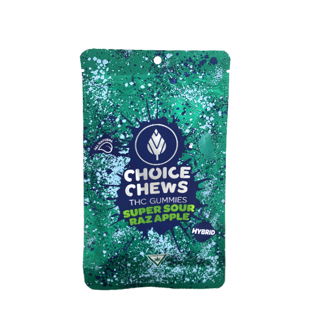 SUPER SOUR RAZZ APPLE GUMMIES | 100MG