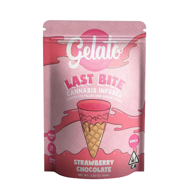 STRAWBERRY WHITE CHOCOLATE LAST BITE CONES | 200MG