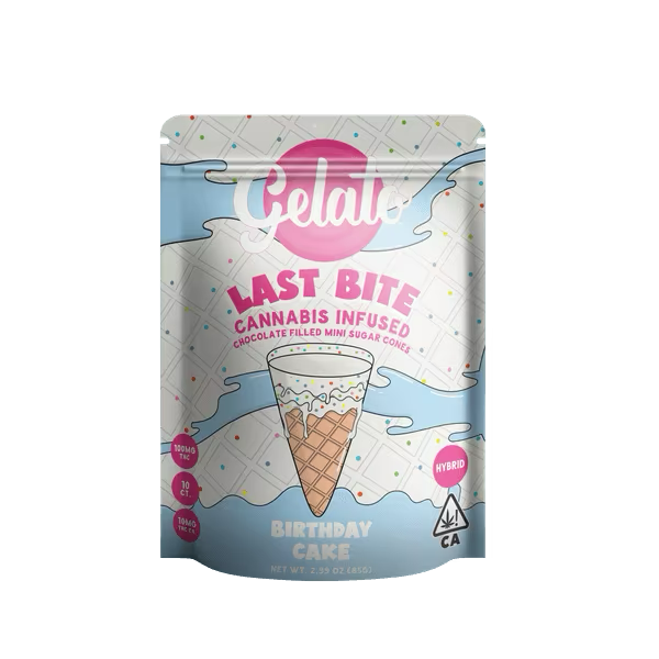 Gelato — BIRTHDAY CAKE LAST BITE MINI SUGAR CONES - 10 PACK